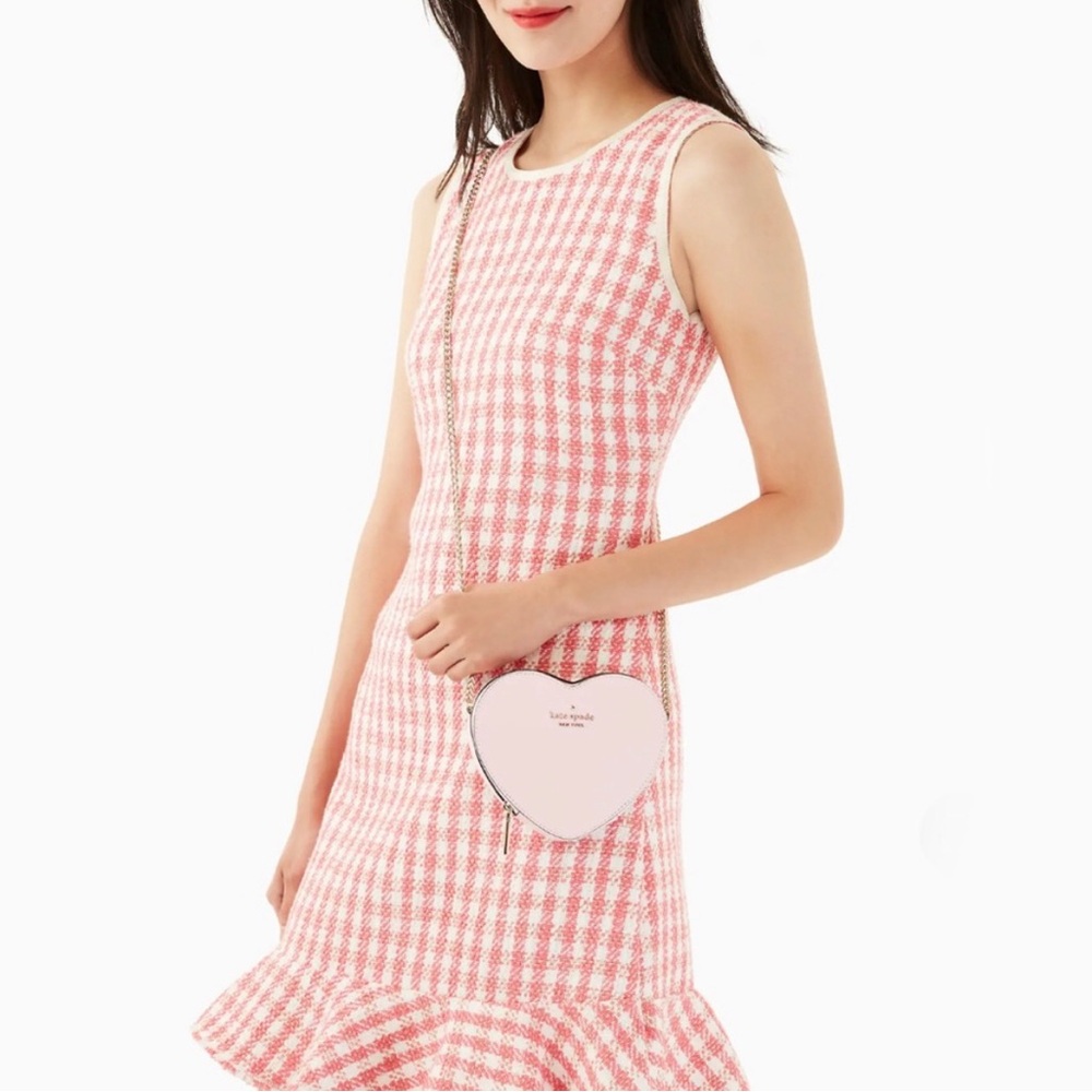 Kate Spade ♠️ Love Shack pink mini heart purse